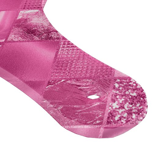 Heet Roze Multi-Textuur Vierkant Weefselpatroon Snijplank (Hoek)