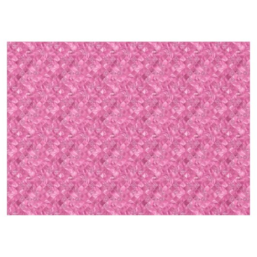 Heet Roze Multi-Textuur Vierkant Weefselpatroon Tafelkleed (Voorkant (Horizontaal))