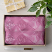 Heet Roze Multi-Textuur Vierkant Weefselpatroon Tissuepapier (Geschenk)