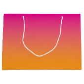 Heet roze naar oranje ombre groot cadeauzakje (Voorkant)