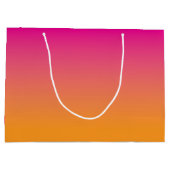Heet roze naar oranje ombre groot cadeauzakje (Achterkant)