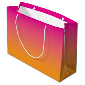 Heet roze naar oranje ombre groot cadeauzakje (Achterkant Gekanteld)