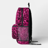 Heet roze nama glitter vonken Monogram Bedrukte Rugzak (Rechts)