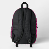 Heet roze nama glitter vonken Monogram Bedrukte Rugzak (Achterkant)