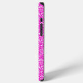 Heet roze namaak glitters iPhone hoesje (Linkerkant)