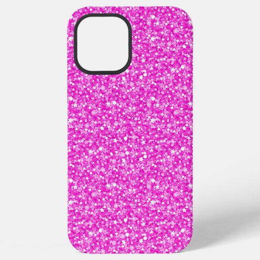 Heet roze namaak glitters iPhone hoesje (Achterkant)