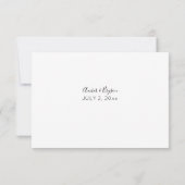 Heet Roze & Navy Blauw Bloemen geen Maaltijd RSVP Kaartje (Achterkant)