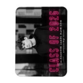 Heet Roze Neon Klas van 2026 Foto Afstuderen Magneet (Verticaal)