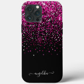 Heet Roze Nep Glitter Bokeh Case-Mate iPhone Case (Achterkant)