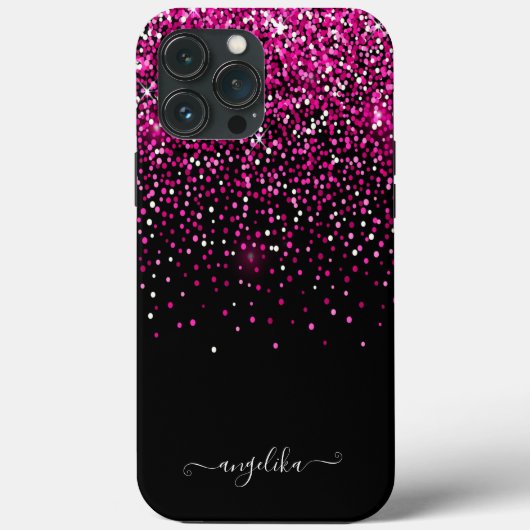 Heet Roze Nep Glitter Bokeh Case-Mate iPhone Case (Achterkant)