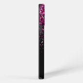 Heet Roze Nep Glitter Bokeh iPhone Hoesje (Rechterkant)