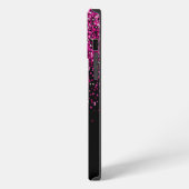 Heet Roze Nep Glitter Bokeh iPhone Hoesje (Linkerkant)