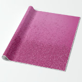 Heet Roze Nep Glitters  Cadeaupapier (Uitgerold)