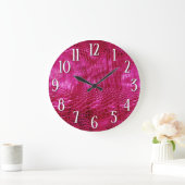 Heet Roze Nep Leer Grote Klok (Huis)