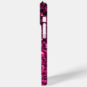Heet roze nepschittertjes schittert Uw tekst Case-Mate iPhone Case (Achterkant / Links)