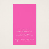 Heet roze of om het even welke kleur logo earring  visitekaartje (Achterkant)