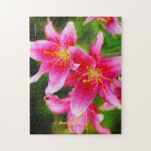 Heet Roze Olympische Fakkellelies Legpuzzel (Verticaal)