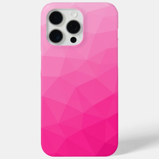 Heet roze ombre gradiënt geometrisch mesh patroon Case-Mate iPhone case (Achterkant)
