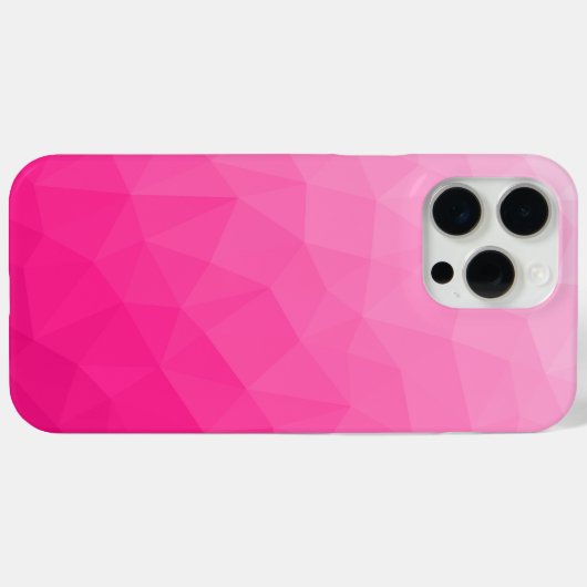 Heet roze ombre-gradiënt geometrisch mesh-patroon Case-Mate iPhone case (Achterkant (horizontaal))