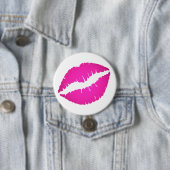 Heet Roze Ombre Kus Ronde Button 7,6 Cm (In situ)