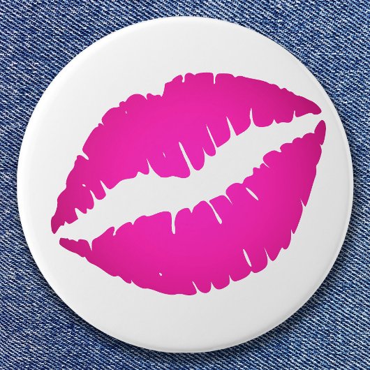 Heet Roze Ombre Kus Ronde Button 7,6 Cm
