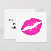 Heet Roze Ombre Lippenstift Kus Blank Kaart (Voorkant / Achterkant)