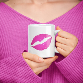 Heet Roze Ombre Lippenstift Kus Koffiemok