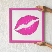Heet Roze Ombre Lippenstift Kus Poster