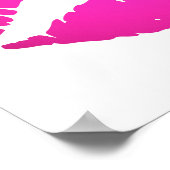 Heet Roze Ombre Lippenstift Kus Poster (Hoek)