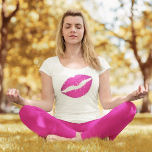 Heet Roze Ombre Lippenstift Kus T-shirt