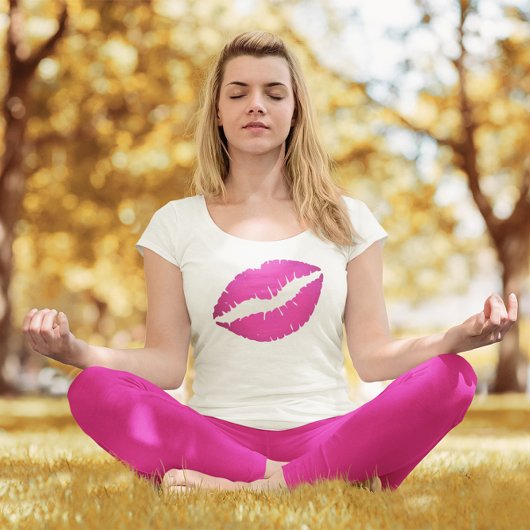 Heet Roze Ombre Lippenstift Kus T-shirt