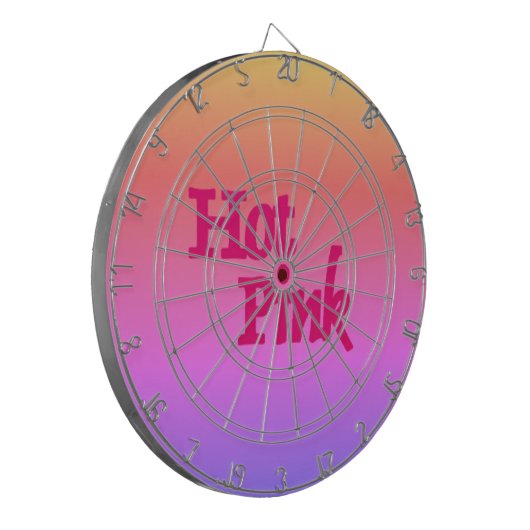 Heet Roze omgekeerde dartboard Dartbord (Voorkant Links)