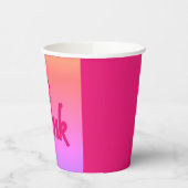 Heet Roze omgekeerde document koppen Papieren Bekers (Links)