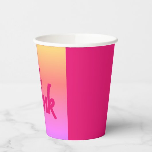 Heet Roze omgekeerde document koppen Papieren Bekers (Links)