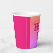 Heet Roze omgekeerde document koppen Papieren Bekers (Rechts)