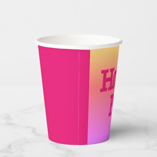 Heet Roze omgekeerde document koppen Papieren Bekers (Rechts)