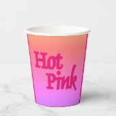 Heet Roze omgekeerde document koppen Papieren Bekers (Voorkant)