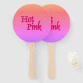 Heet roze omgekeerde ronde handventilatoren handwaaier (Voorkant en achterkant)