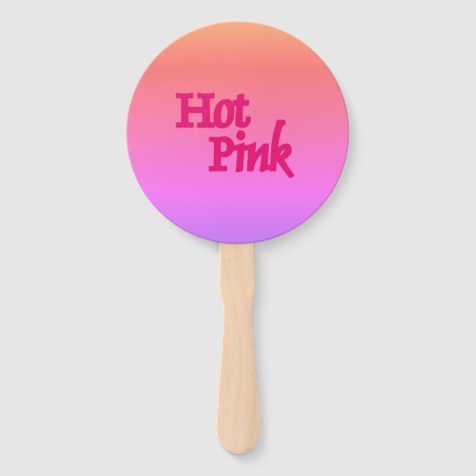 Heet roze omgekeerde ronde handventilatoren handwaaier (Voorkant)