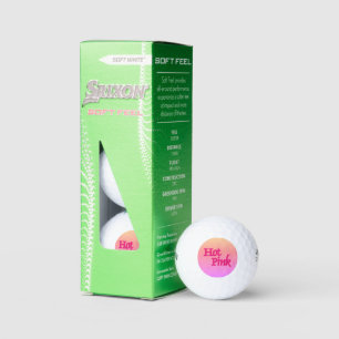 Heet Roze omgekeerde Srixon Soft Feel golfballen 3