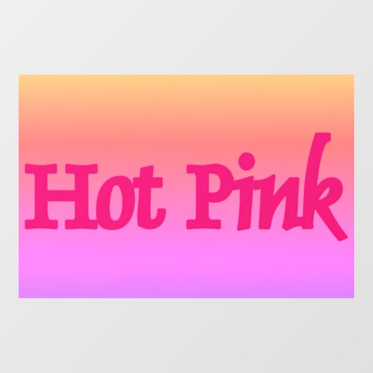 Heet Roze omgekeerde venster vastklampen Raamsticker (Vel)