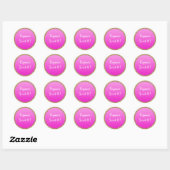 Heet Roze Ondergedompeld Glitter Glam Sparkle Part Ronde Sticker (Vel)