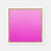 Heet Roze Ondergedompeld Glitter Glam Sparkle Part Servet (Voorkant)