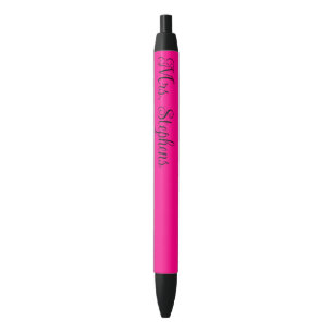 Heet Roze Onderwijs Naam Zwarte Inkt Pen