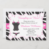 Heet Roze Ondeugend of Mooi Lingerie Vrijgezellenf Kaart (Voorkant)