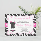 Heet Roze Ondeugend of Mooi Lingerie Vrijgezellenf Kaart (Staand voorkant)