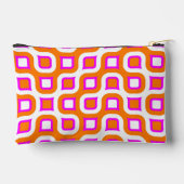 Heet roze oranje zwart wit midcentury kunstpatroon etui (Achterkant)