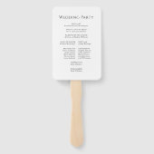 Heet Roze Orchideeën Tropische Bloemen Bruiloft Handwaaier (Achterkant)