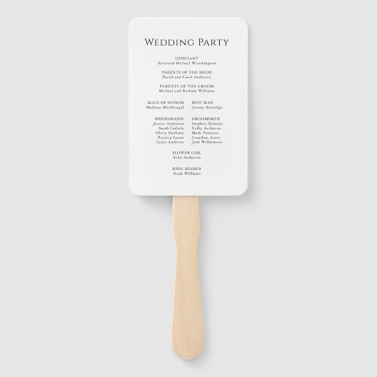 Heet Roze Orchideeën Tropische Bloemen Bruiloft Handwaaier (Achterkant)