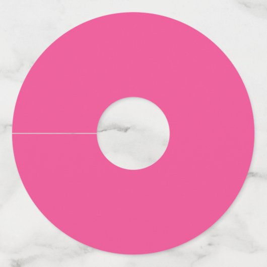 Heet Roze Orchideeën Tropische Bloemen Bruiloft Wijnglaslabel (Achterkant)